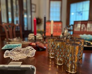 Mid century glassware