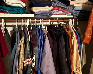 Leather jackets, sweaters, vintage clothing