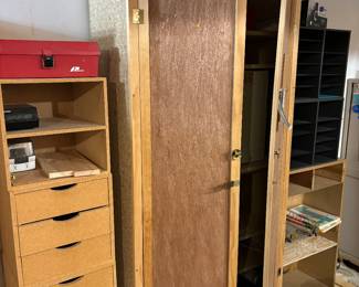 Hand built wooden drawers and cabinet