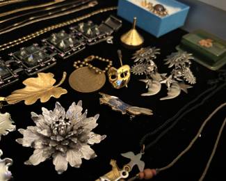 Pins, earrings, jewelry