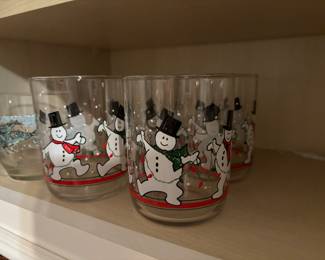 Vintage snowman glasses