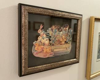 Vintage easter framed