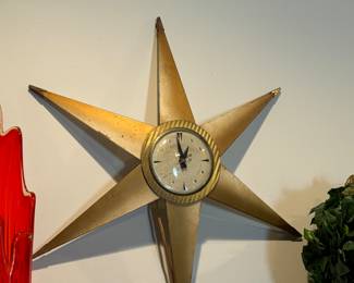 Mid century starburst clock
