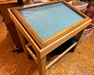 Display case and hand built stand