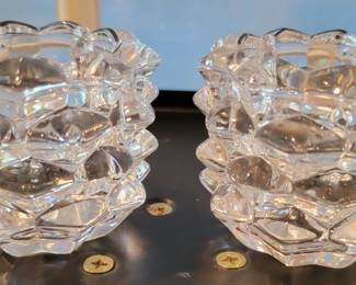 Tiffany crystal candle holders