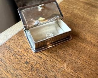 Sterling Book Trinket/Pill Box