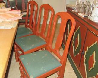 MARK chairs and painted buffet