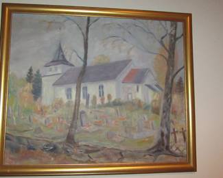 MARK painting of graveyard