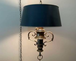 Vintage Brass Swag Lamp A