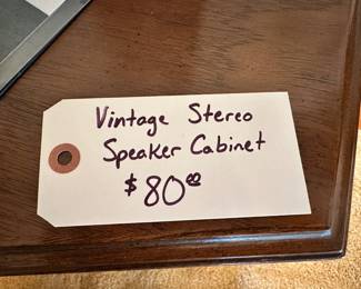 Vintage Stereo Speaker Cabinet
