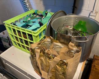 Canning jars and supplies 