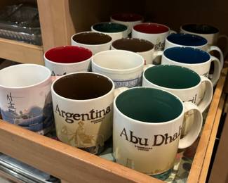Starbucks coffee mugs from around the world 