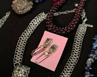 Earrings, necklace, jewelry