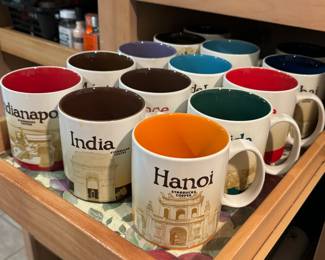 Starbucks coffee mugs from around the world 