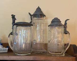 Antique beer steins 