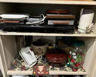 Warmers and servers, coffee grinder