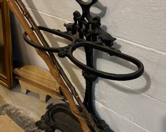 Cast iron victorian walking stick stand