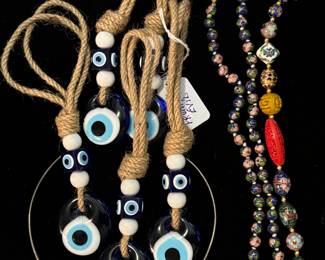 Evil eye glass charm