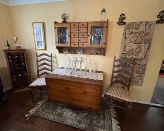 Dining table with matching chairs 
