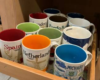 Starbucks coffee mugs from around the world 