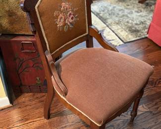 Beautiful antique needlepoint chair 