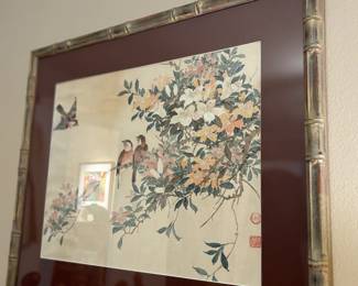 Vintage framed Chinese art