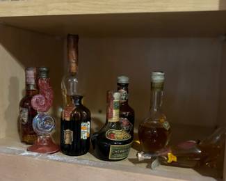 Vintage liquor bottles 