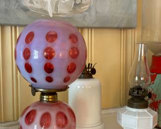 Antique oil lamps