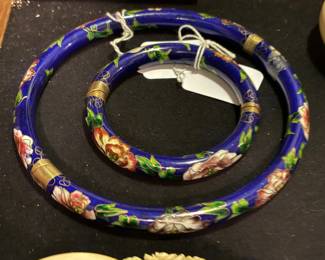 Cloisonné Chinese bangles 