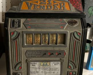 Antique Vender 5 reel trade stimulator gum slot machine 
