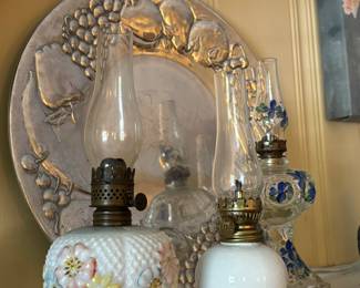 Antique oil lamps