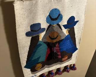 Hand made Peruvian wall hanging 
