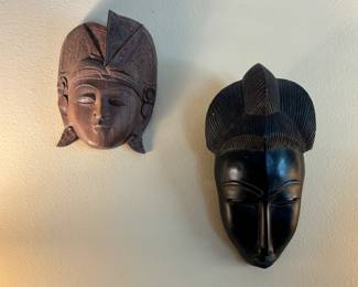 Hand carved wood masks 