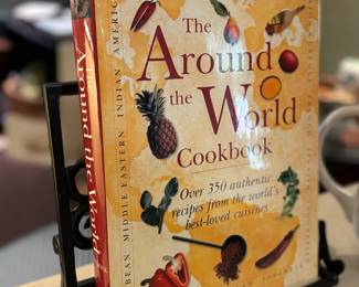 Cast iron cook book holder 