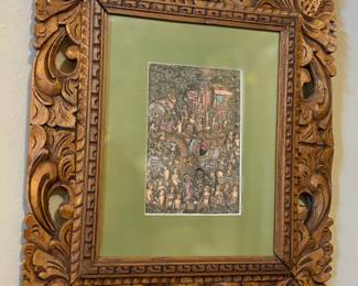 Vintage Balinese Indonesian painting 