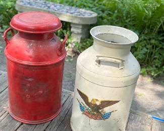 Antique milk cans 