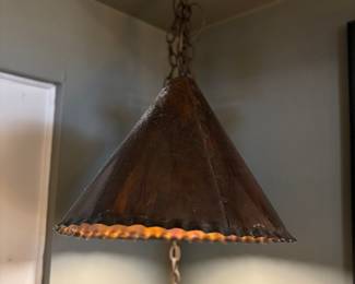 Vintage copper hanging light 