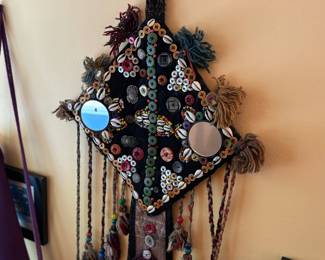 Antique tribal decorative ceremonial wall hanging 