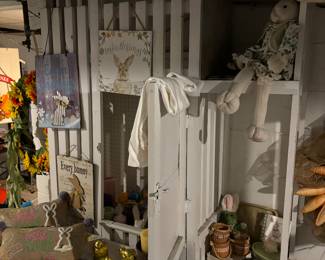 Easter decor, cabinet