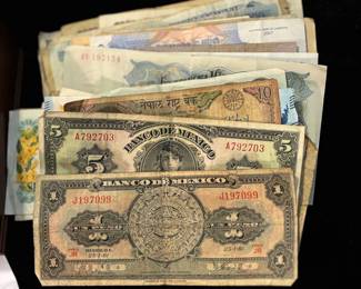 Foreign currency from around the world 