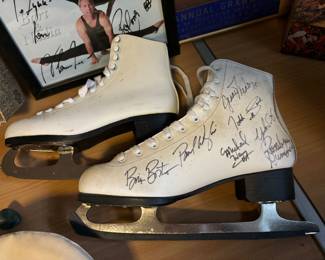 Signed ice skates 