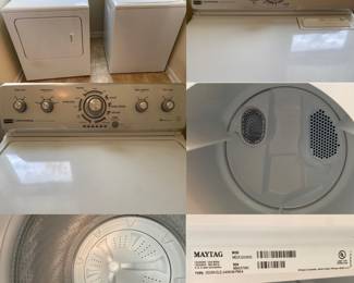  White Maytag Centennial Commercial Technology Washer & Dryer