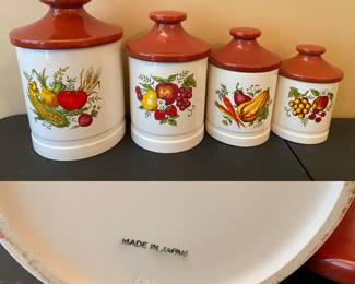 Vintage Japan set 4 Cannisters