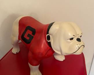 Ceramic Ga Bulldog Statue 