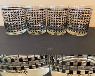 Georges Briard signed set 4 Old Fashioned Barware