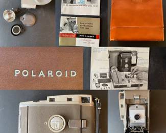 Vintage Polaroid Land Camera model 800 in Leather Case
