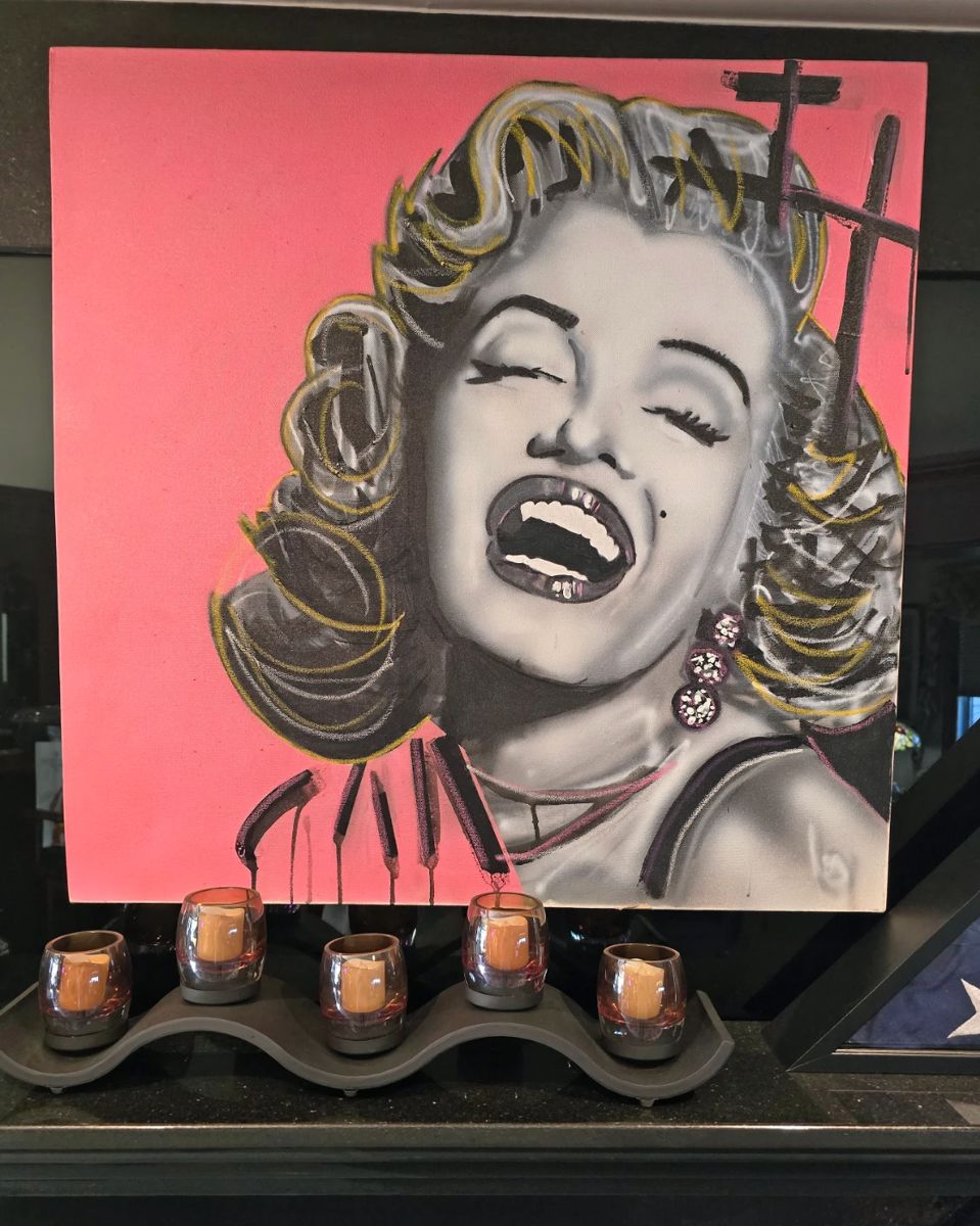 Commissioned stylized Marilyn Monroe painting.