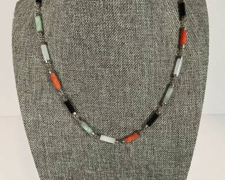 Sterling Jade/Stone Necklace