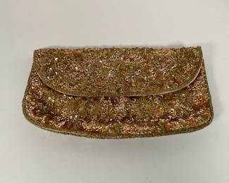 Vintage Gold Beaded Purse