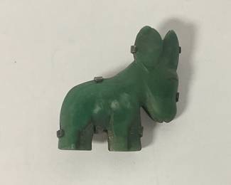 Vintage Sterling Turqouise Donkey Brooch - Mexico